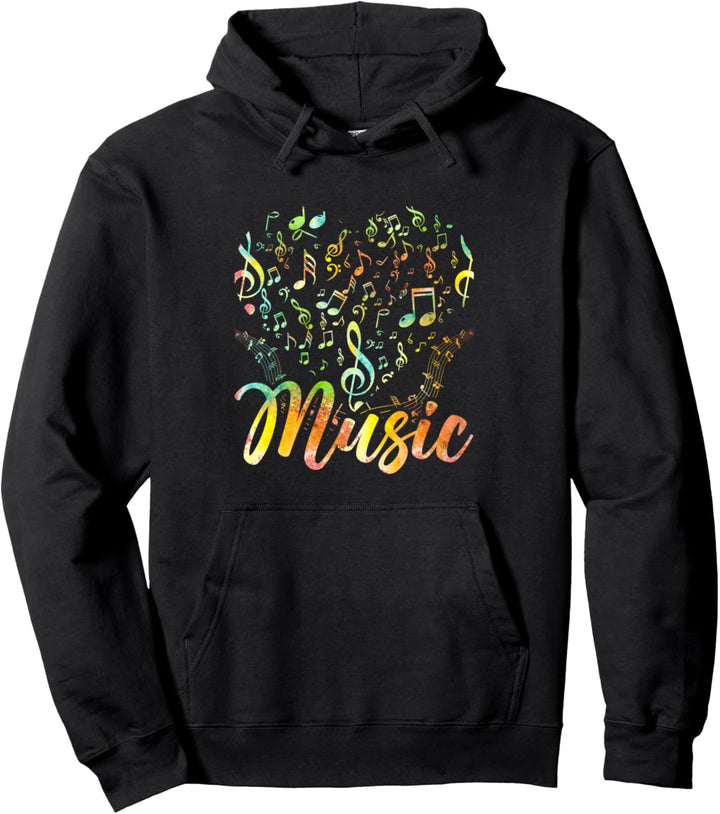 Musician Musical Instrument Music Enjoying Notes Trumpet Pullover Hoodie