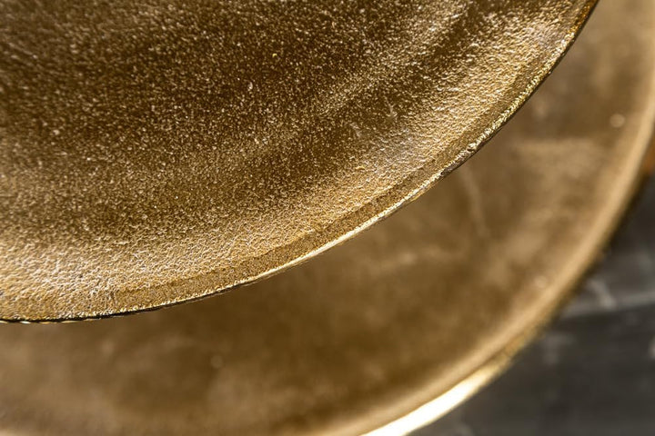 riess-ambiente.de Elegante Etagere Abstract 48cm Aluminium Gold mit DREI Etagen Servierständer Obsts