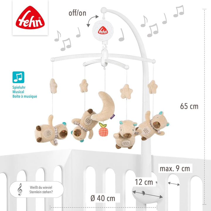 Fehn Musik-Mobile Capybara – Musikmobile mit Spieluhr Melodie "Weisst du wieviel Sternlein stehen" –