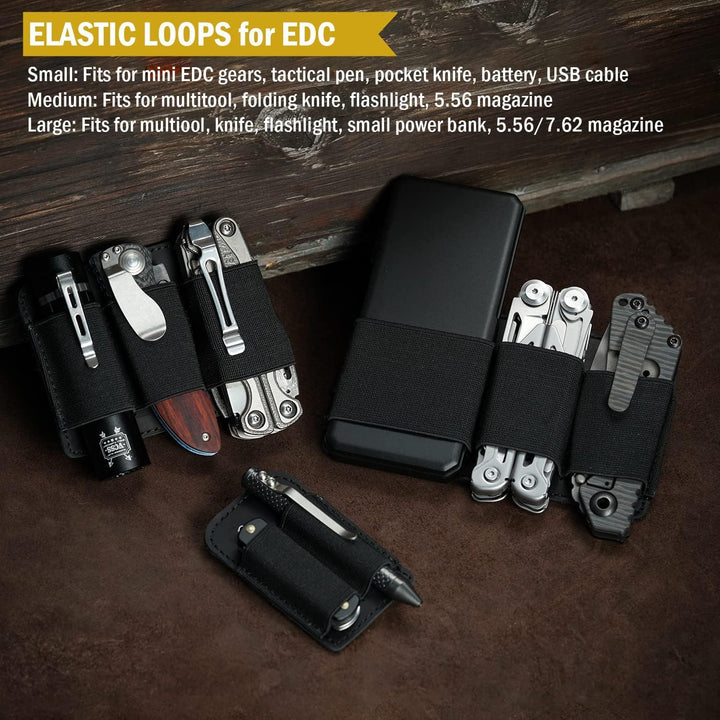 VIPERADE PL6 Elastischer EDC Organiser Klein Klett Organizer Insert,Modulare Elastische Schleife Pan