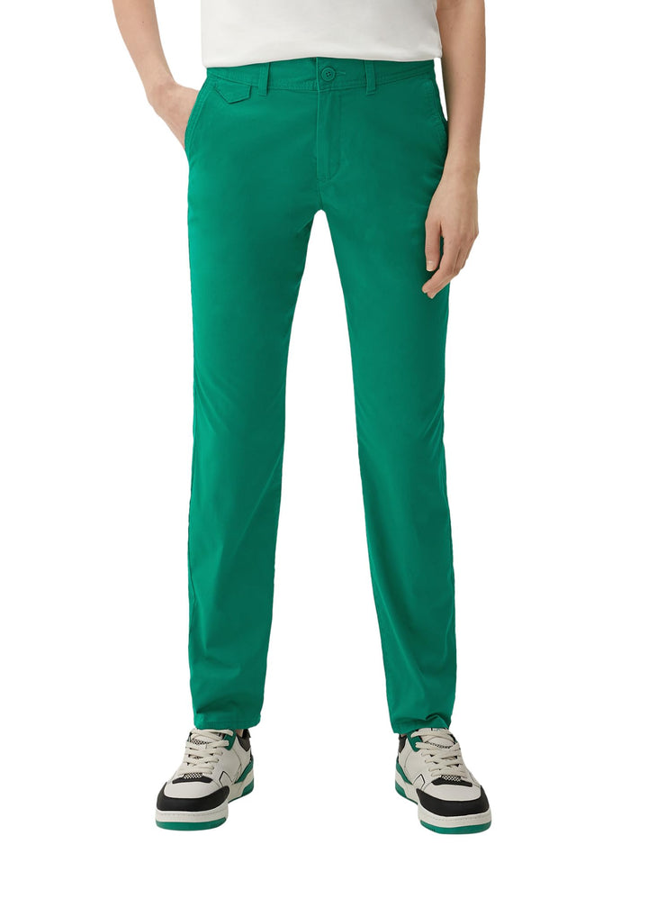 s.Oliver Regular: Chino aus Baumwollstretch 38/SHORT 7646 Grün, 38/SHORT 7646 Grün