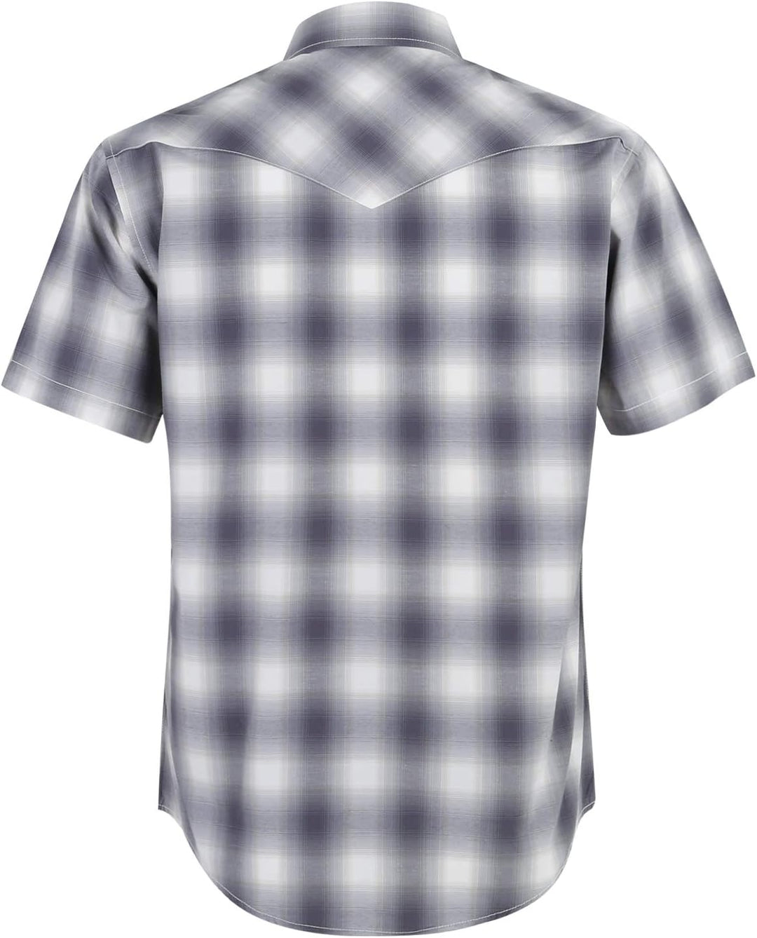 Coevals Club Herren Lässige Druckknöpfen Unifarben Kariertes Anzug Regular Fit Kurzarm Bügelleichtes