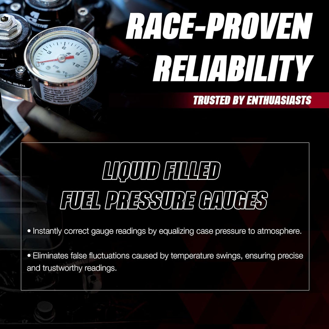 Aeromotive 15633 Kraftstoffdruckmessgerät, 0 bis 100 psi