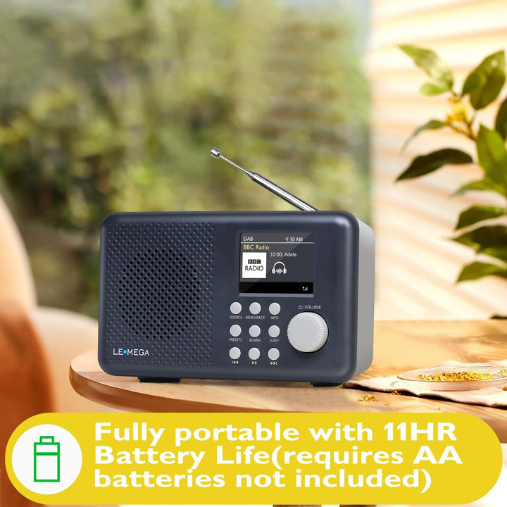DAB-Radio mit Farbdisplay I DAB+ Tragbares Bluetooth-Radio I Digitale Radios mit Netzanschluss I UKW