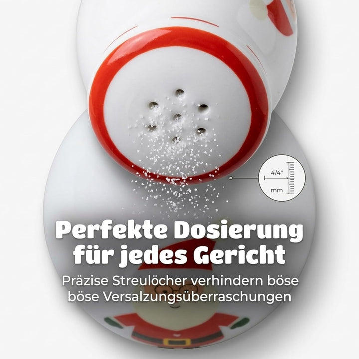 MIJOMA Salz- & Pfefferstreuer Set - Stilvolles Porzellandesign, Lebensmittelecht, Einfach zu Befülle