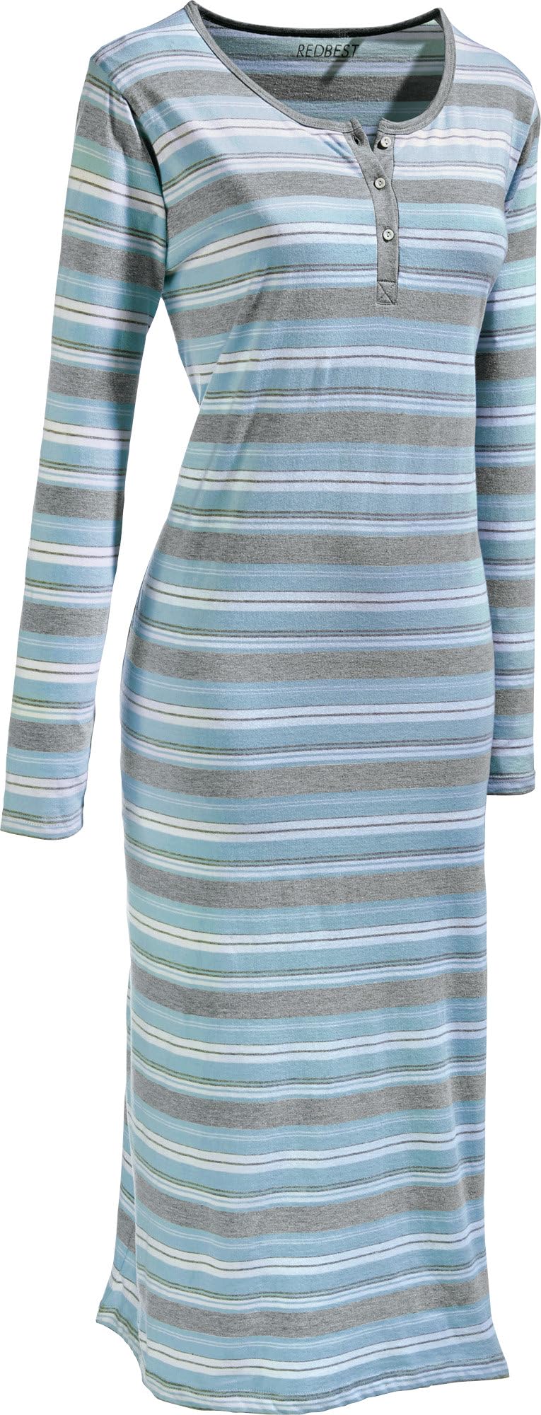 REDBEST Damen-Nachthemd Single-Jersey Mint Grösse 36/38