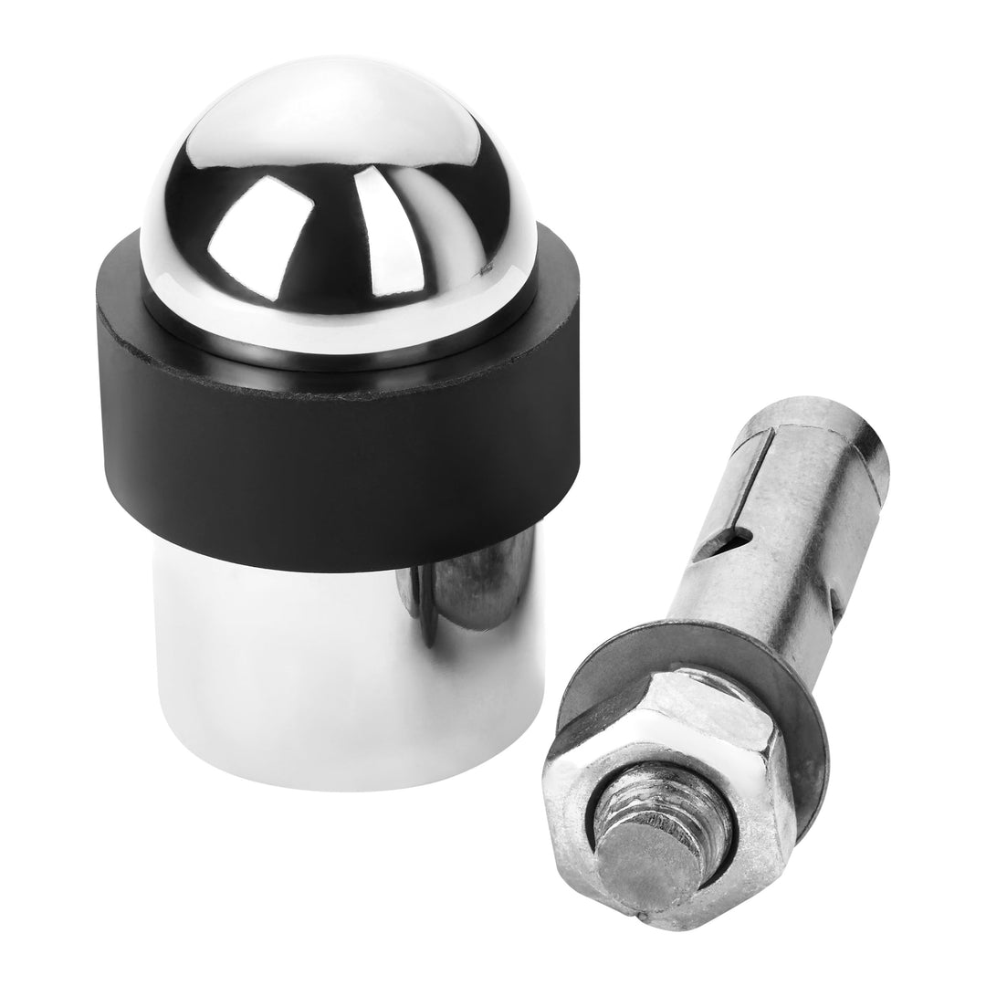 4 x SO-TECH® Bodentürstopper POLL Ø 35 mm echt Edelstahl poliert massiv Türstopper für Bodenmontage