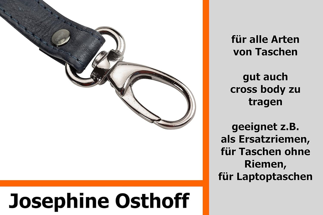 Josephine Osthoff - SCHULTERRIEMEN Echtleder Ersatzriemen Gurt Crossbody Strap Ersatz 135 cm Länge 2
