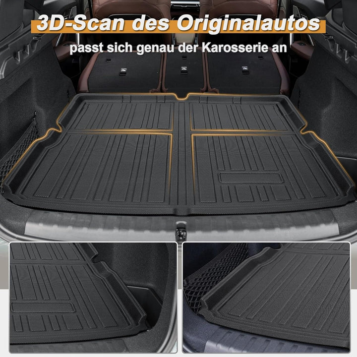 ECOZEN kofferraumwanne für BMW x1/ix1 U11 2022-2026 aus TPE Allwetter Original 3D-Scan Kofferraummat