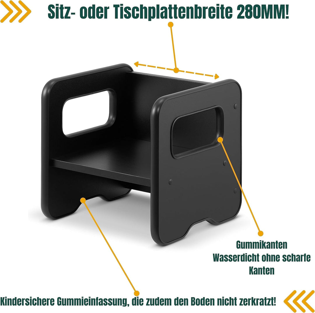 defiPad Sitzhocker für Kinder | Stylisch Wendehocker | Kindersessel ab 1 Jahr | Babystuhl Hocker Hol