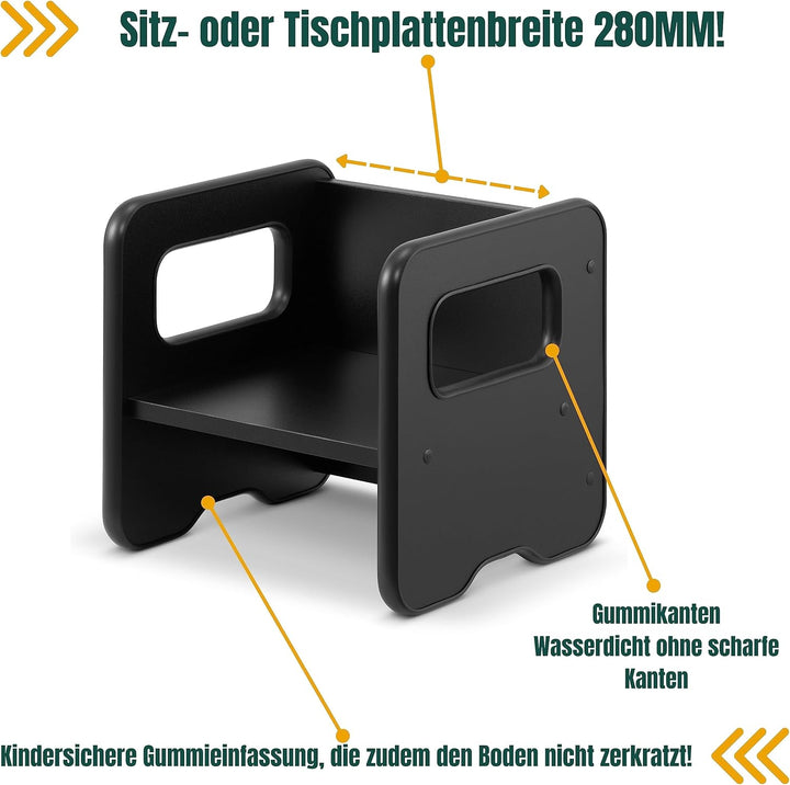defiPad Sitzhocker für Kinder | Stylisch Wendehocker | Kindersessel ab 1 Jahr | Babystuhl Hocker Hol