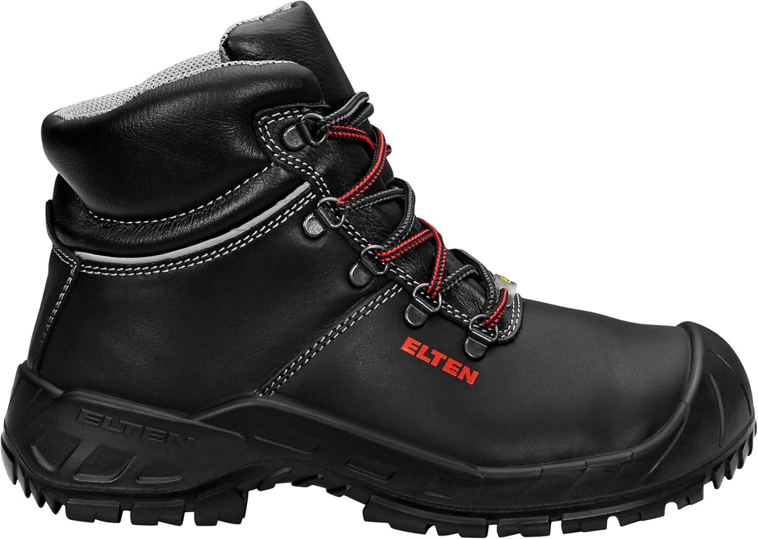 ELTEN Sicherheitsschuhe RENZO Mid ESD S3, Damen und Herren, Leder, Stahlkappe, leicht, robust, Schwa
