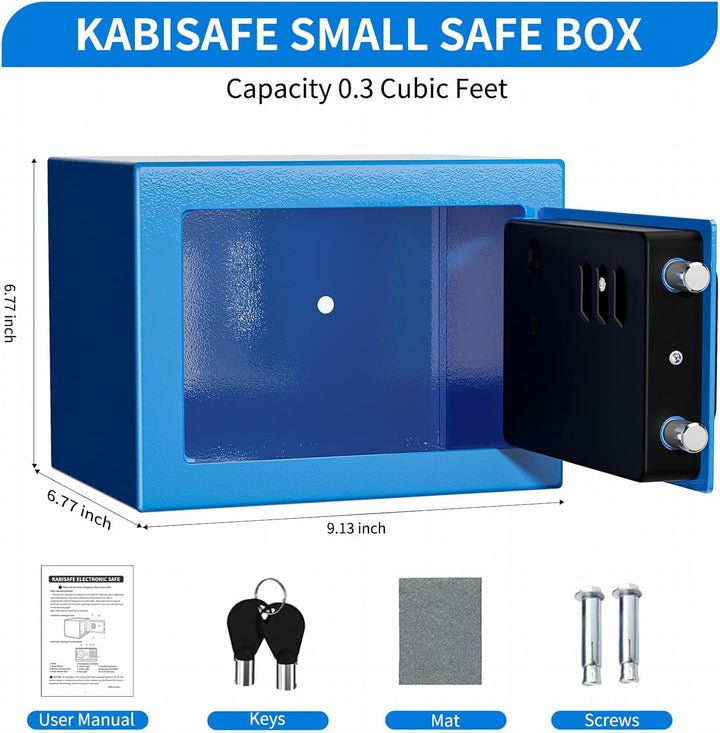 Digitaler Safe 6,8 l, kleiner Tresor für Zuhause, elektronische Sicherheitskassette, Wandtresor fürs