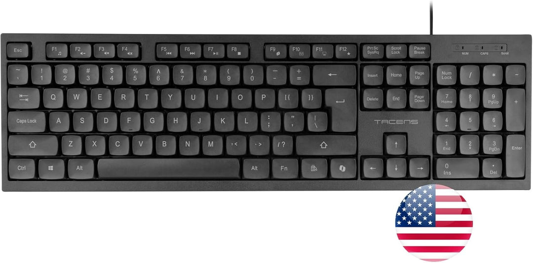 Tacens Anima ACP02, PC-Combo, Kompakte Full-Format-Tastatur mit Multimediatasten und Copilot AI Smar