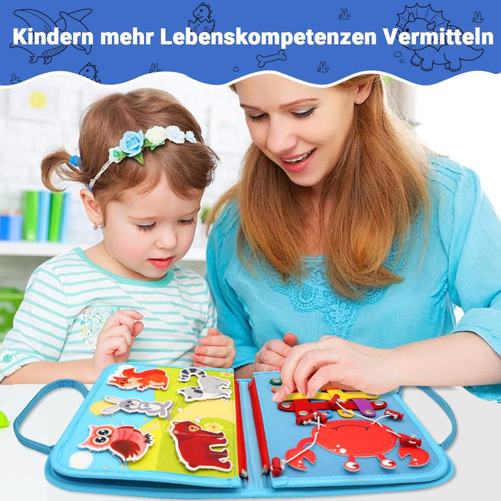RunHero Busy Board Montessori Spielzeug Baby ab 1 Jahr Quiet Book Activity Board Motorikspielzeug Fi