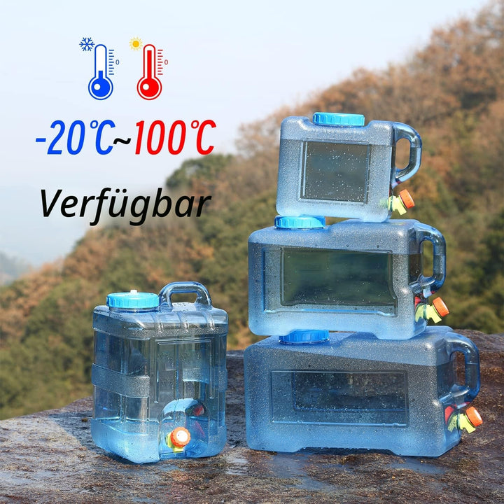 Sparkstarses Wasserbehälter mit Hahn, 5-22L Kunststoff Wasserkanister, Camping Wasserkanister, Wasse