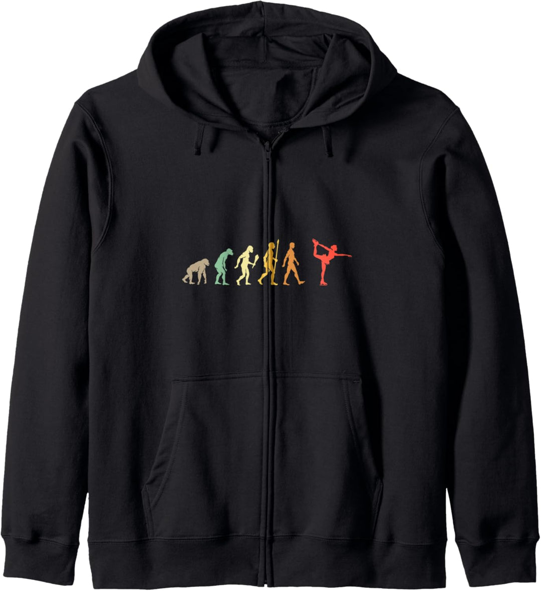 Schlittschuhlaufen Evolution Vintage Eiskunstläufer Kapuzenjacke