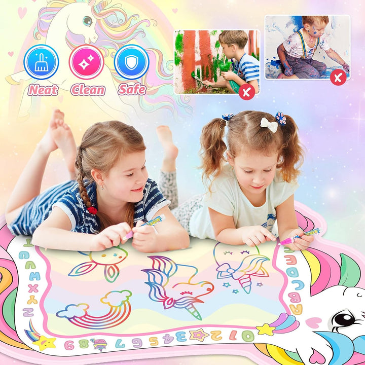 Einhorn Geschenke für Mädchen, Aqua Wasser Matte Doodle Spielzeug ab 1 2 3 4 5 6 Jahre Mädchen Gesch