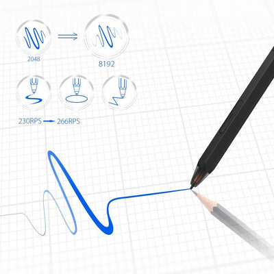 XP-PEN Deco 02 Grafiktablet,10x5,63 Zolll Drawing Tablet, batteriefreier P06 Stift mit Radiergummi 8