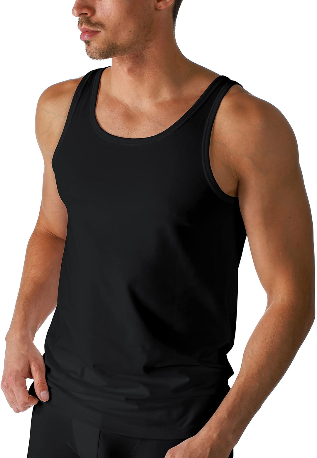 Mey Herren Shirt - 2er Pack - Ohne Arm - Aus der Serie Basic Cotton - Mit Coolmax-Fasern - Feuchtigk