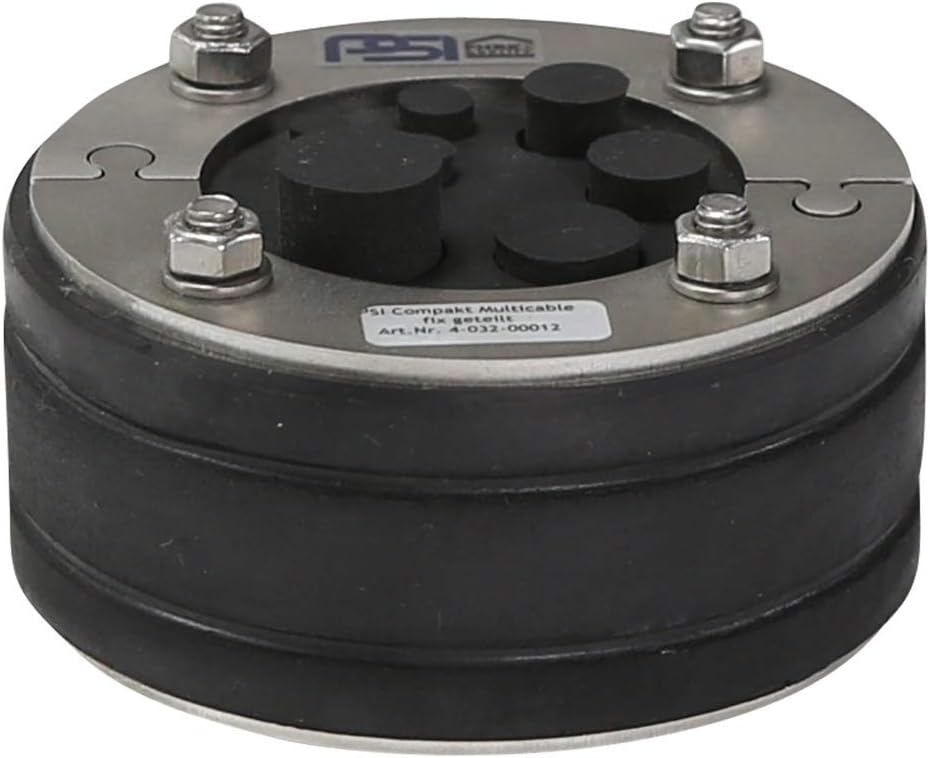 PSI Ringraumdichtung DN 100 mm Multicable ; Mehrfach-Kabeldurchführung für 7 Kabel/Rohre 8/2x10/12/1