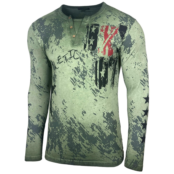 Baxboy Herren Longsleeve T-Shirt Moderner Männer Langarmshirt Langarm Sweatshirt 702 L Khaki, L Khak