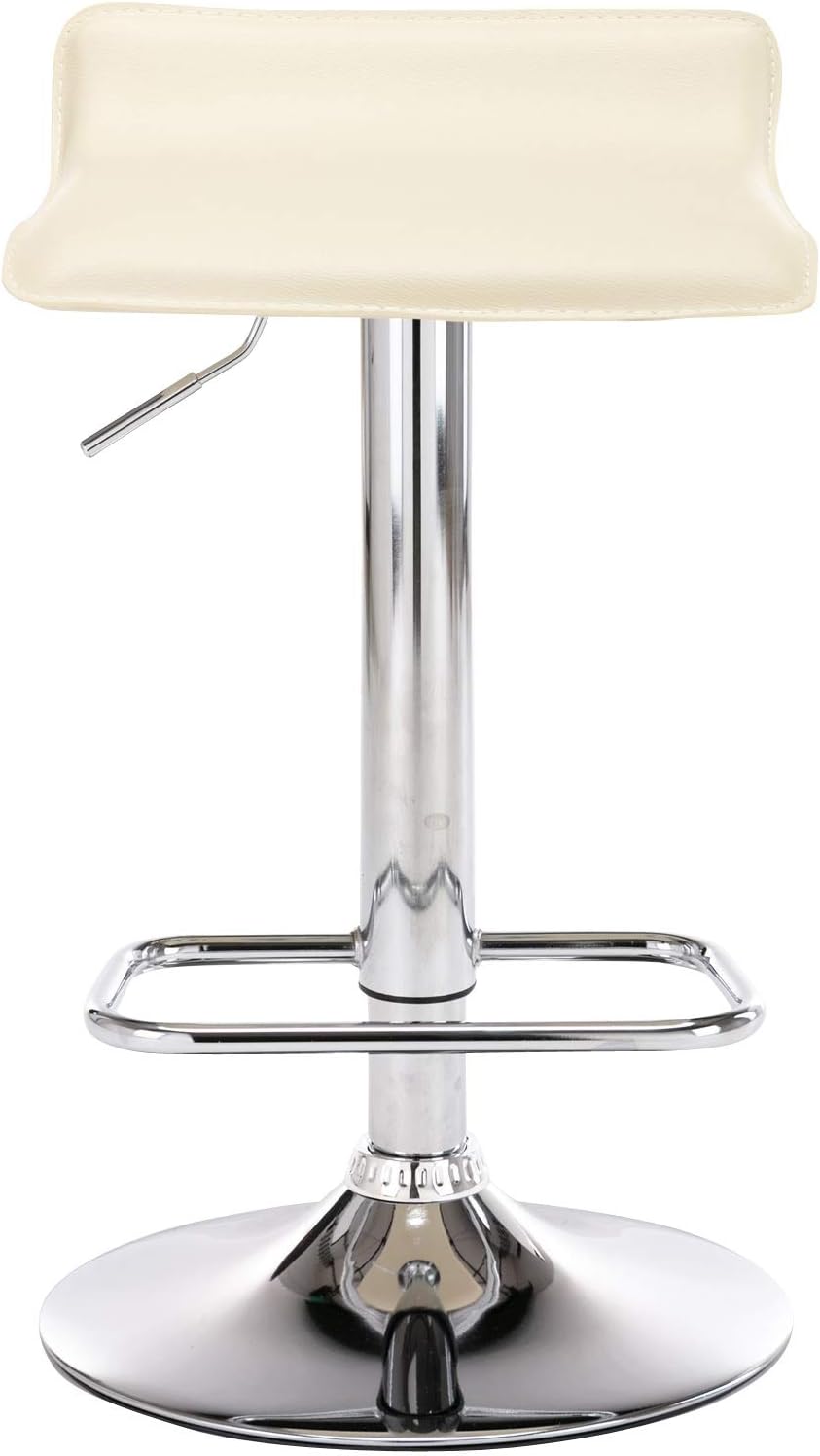 CLP 2er Set Barhocker Dyn Mit Kunstlederbezug I 2 x Höhenverstellbarer Und Drehbarer Tresenhocker Mi