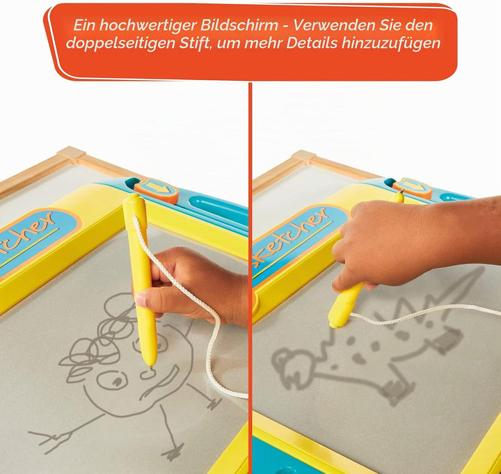 Megasketcher Tomy Motorisierte Magnettafel Für Kinder, Mehrfarbig - Hochwertiges Kinderspielzeug - Z