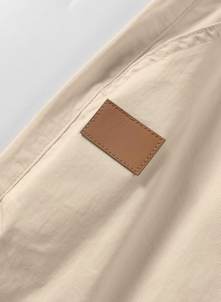 JMIERR Kurze Hosen Herren Shorts Herren Sommer Chino Baumwolle Elastische Taille mit Taschen