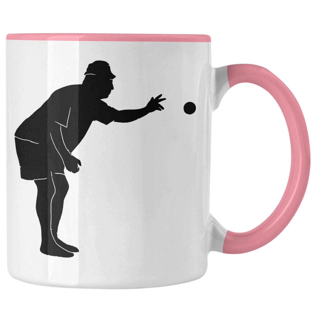 Trendation - Boule Tasse Geschenk Boule-Spieler Geschenkidee Spruch Grafik Werfender Boule Spieler (