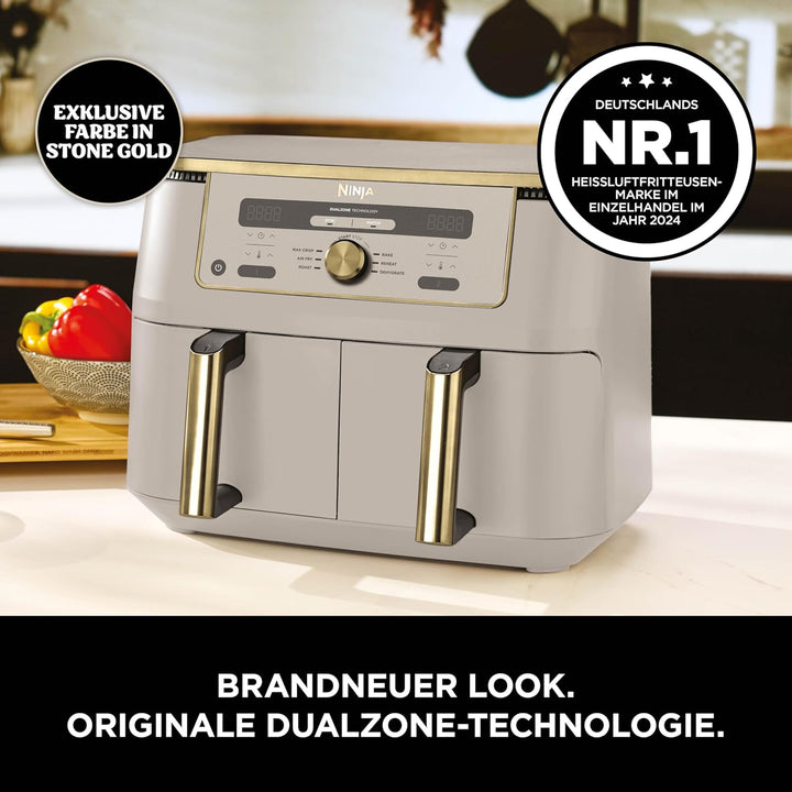 Ninja Dual Zone Digital Air Fryer, 2 Schubladen, 6-in-1, Heissluftfritteuse, 9,5L, Heissluft-Frittie