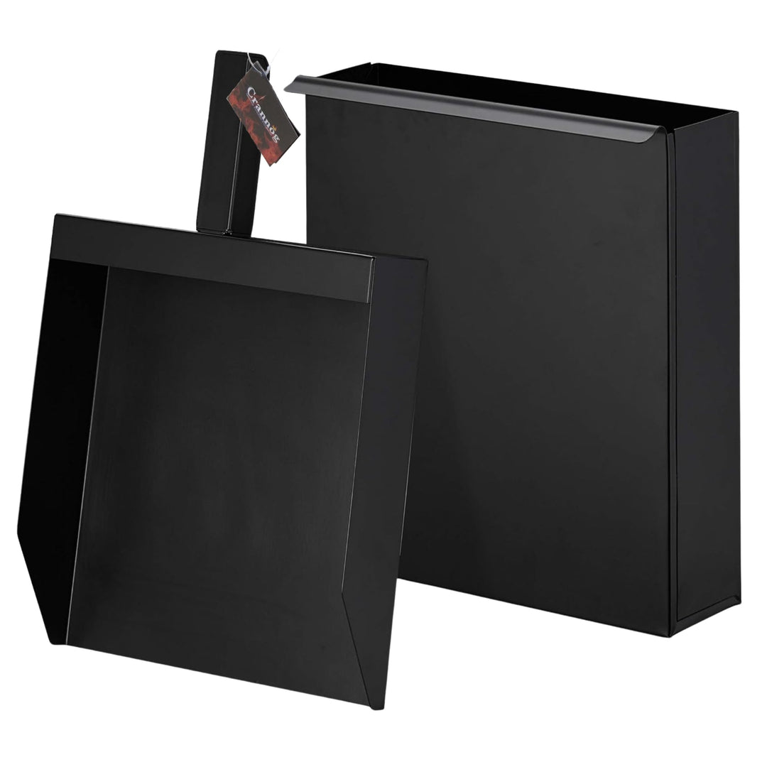 Fireplace Ash Carrier Shovel & Pan for Easy Cleaning of Ashes Ideal Fireplace Accessory for Indoor L