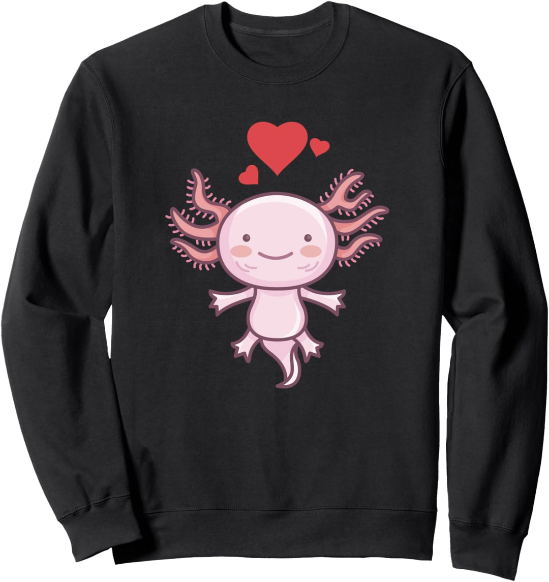 Niedliche Axolotl Lover Eidechse oder Salamander Haustier Be Sweatshirt