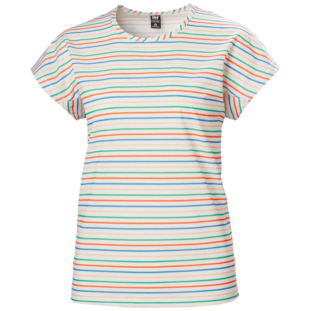 Helly Hansen Damen W Thalia Sommer Top T-Shirt XS Snow Multistripe, XS Snow Multistripe
