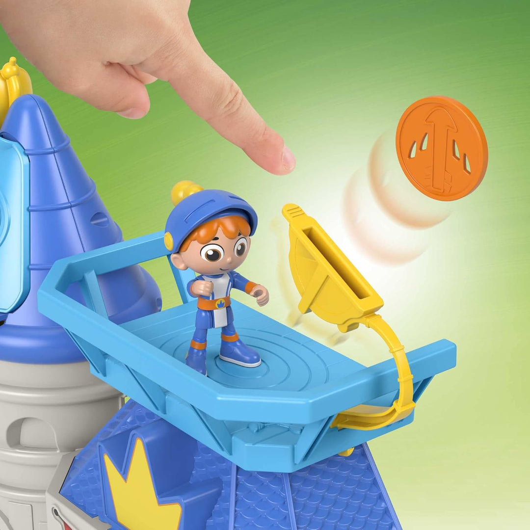 Fisher-Price Imaginext HGK33 - Gus der klitzekleine Ritter, Königreichsschloss-Spielset mit 3 Figure