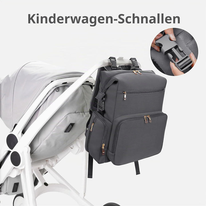 CEI-CEI Baby Wickeltasche/Rucksack mit Isolierter Flaschentasche, Wasserdichtes Neoprengewebe, Wicke