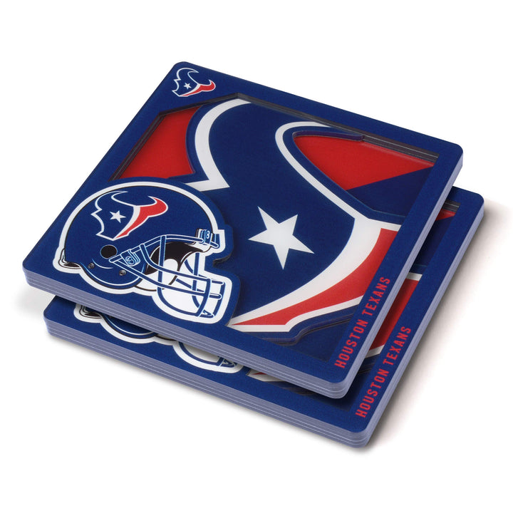 YouTheFan Logo-Serie Houston Texans Untersetzer aus der 3D, Teamfarben, Einheitsgrösse, Houston Texa