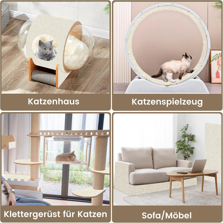 200cmX40cm Selbstklebend Kratzmatte Katze, Kratzschutz Sofa Katze, DIY Kratzbretter kratzwand für Mö
