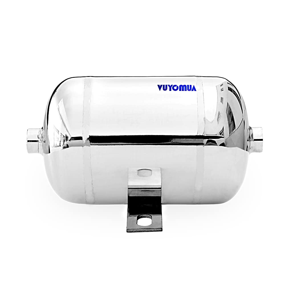 304 Stainless Steel High Pressure Mini Small Portable Air Tank Air Reservoir Water Storage Tank (1L-