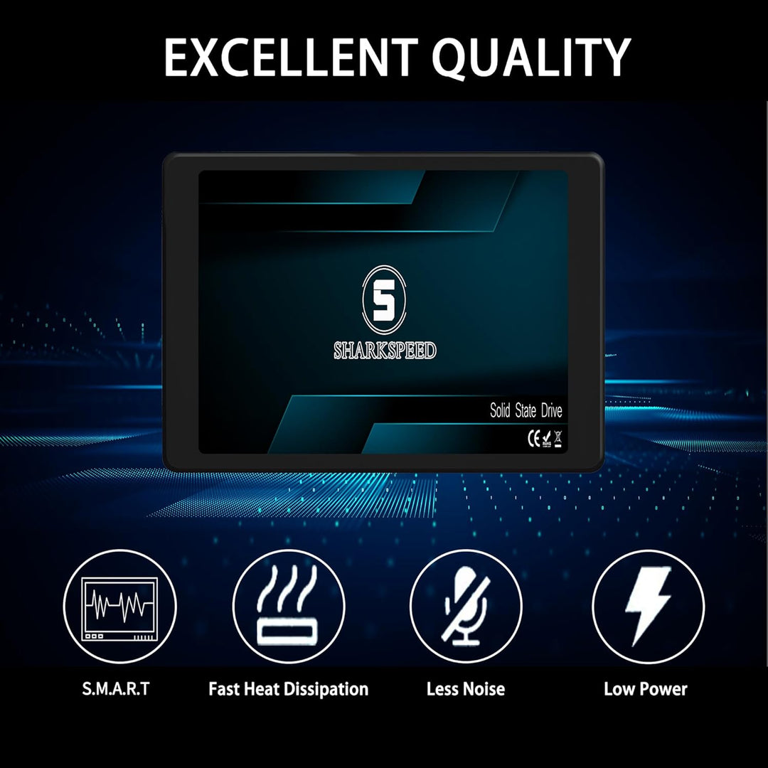 SSD 128GB 2.5" SATA 3 (6Gb/s) TLC 3D NAND SSD Festplatte Intern Solid State Drive für Notebooks, Des