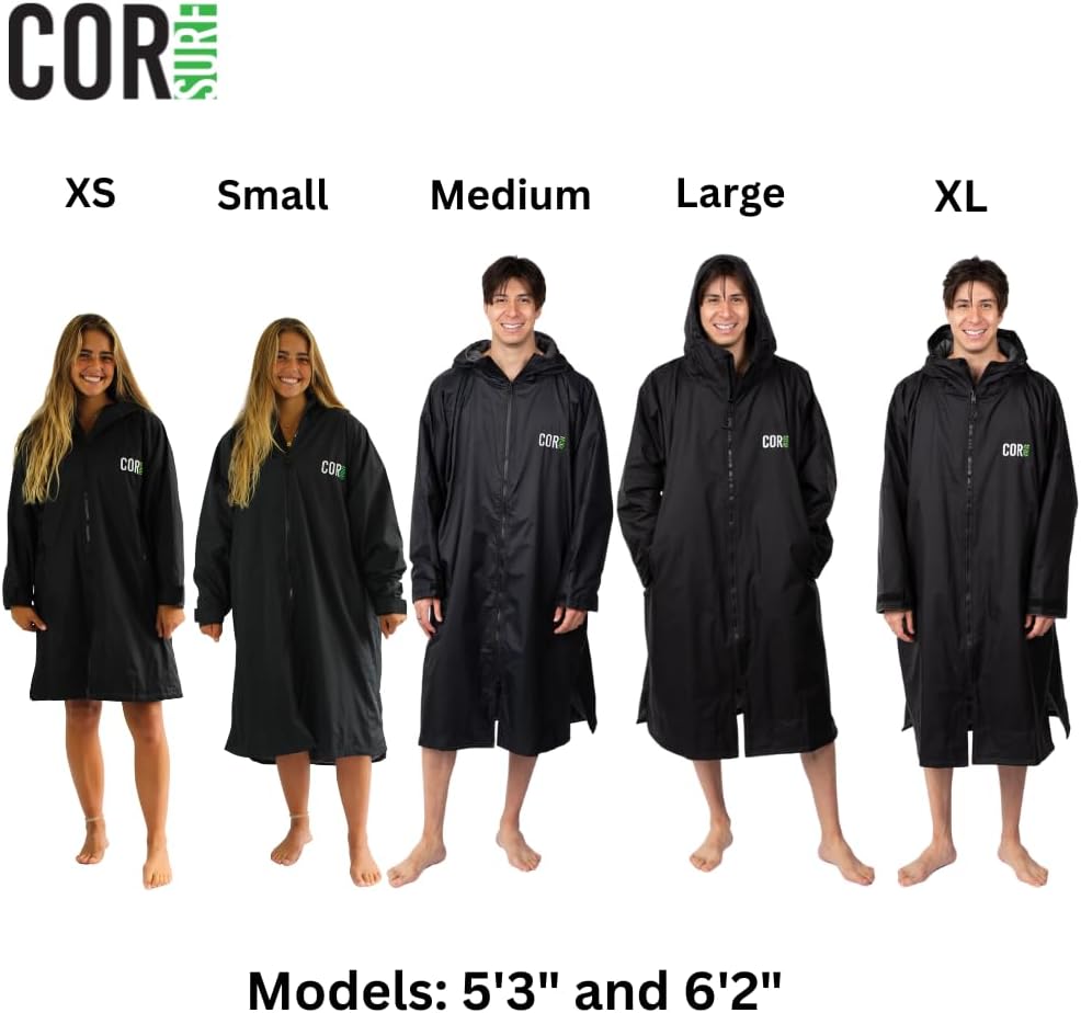COR Surf Schwimm-Parka, schwere, warme Surfjacke für Herren, Damen, grosse Kinder, wasserabweisendes