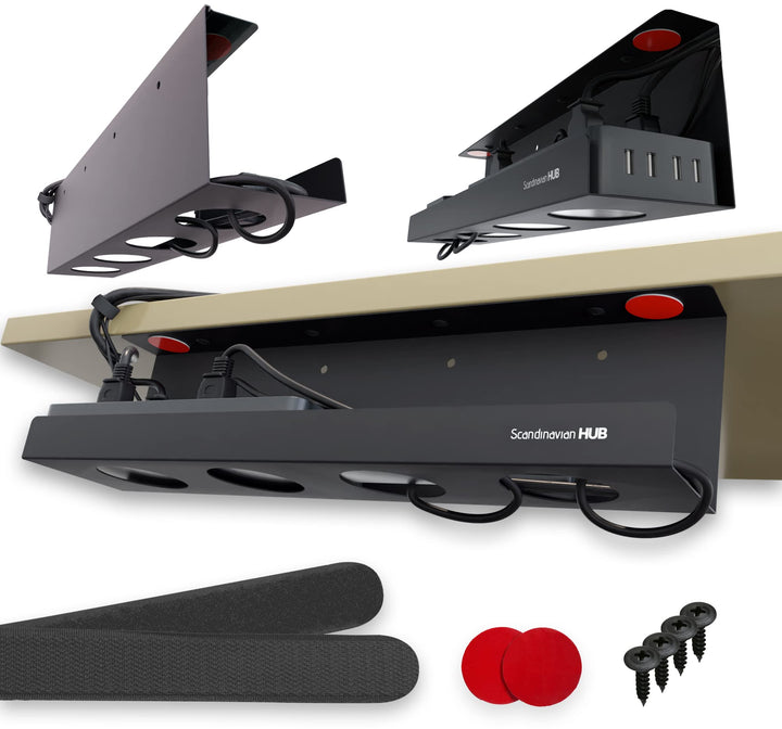 Scanfield Kabelmanagement Unter Tisch, Stabiler Kabelkanal Schreibtisch, Kabelmanagement Schreibtisc
