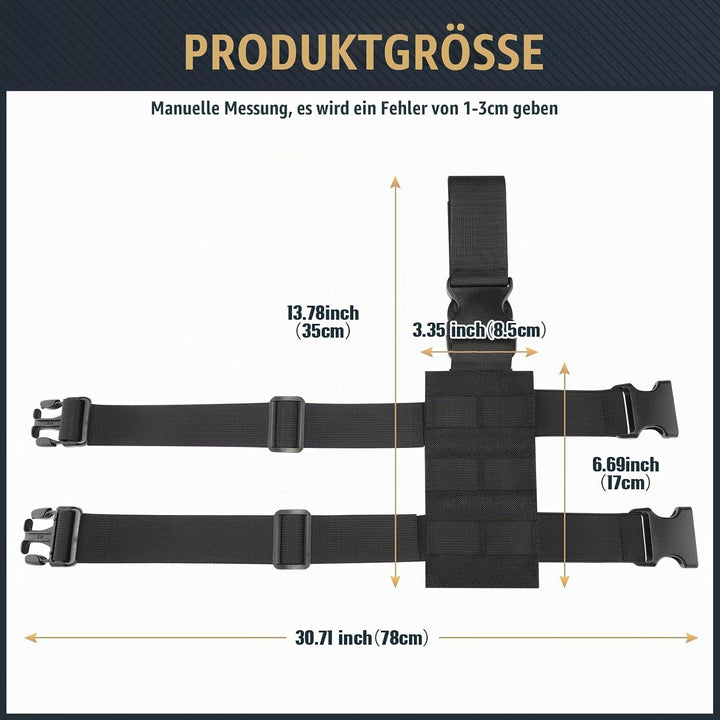 Huntvp Militär Beintasche Motorrad Taktische Oberschenkeltasche MOLLE Hüfttasche Herren Tactical Leg