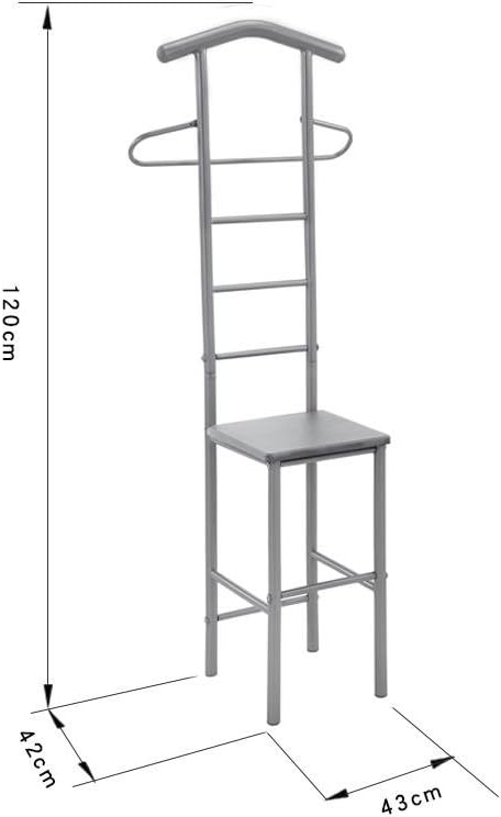 CARO-Möbel Herrendiener Stummer Diener Kleiderständer JIVO, in grau anthrazit,121 cm, Garderobe mit
