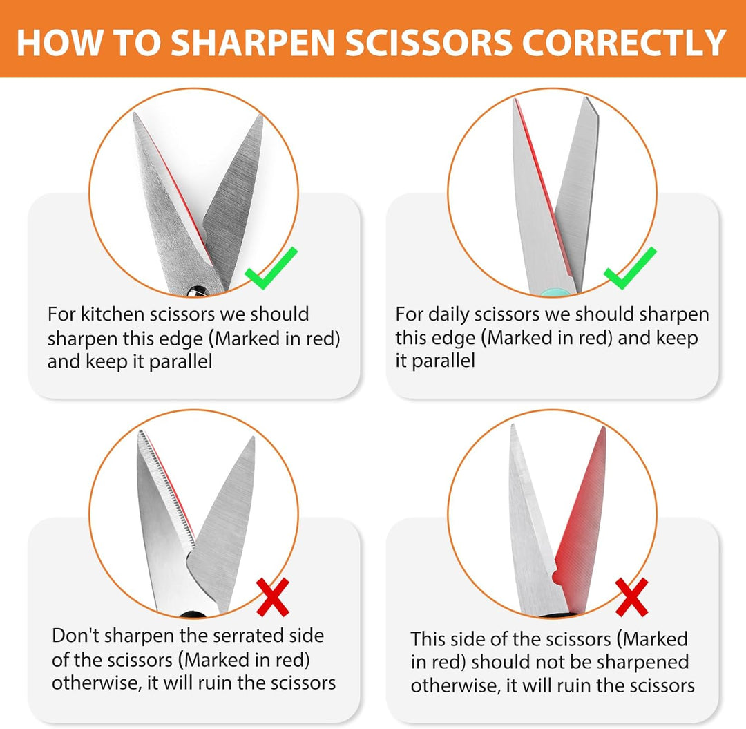 longzon Messerschärfer, 5-in-1 Stufen Einstellbarer Knopf Manuelle Messerschleifer mit Anti-Schneidh