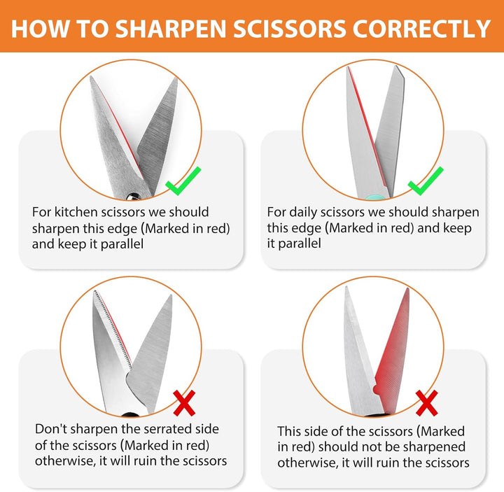 longzon Messerschärfer, 5-in-1 Stufen Einstellbarer Knopf Manuelle Messerschleifer mit Anti-Schneidh