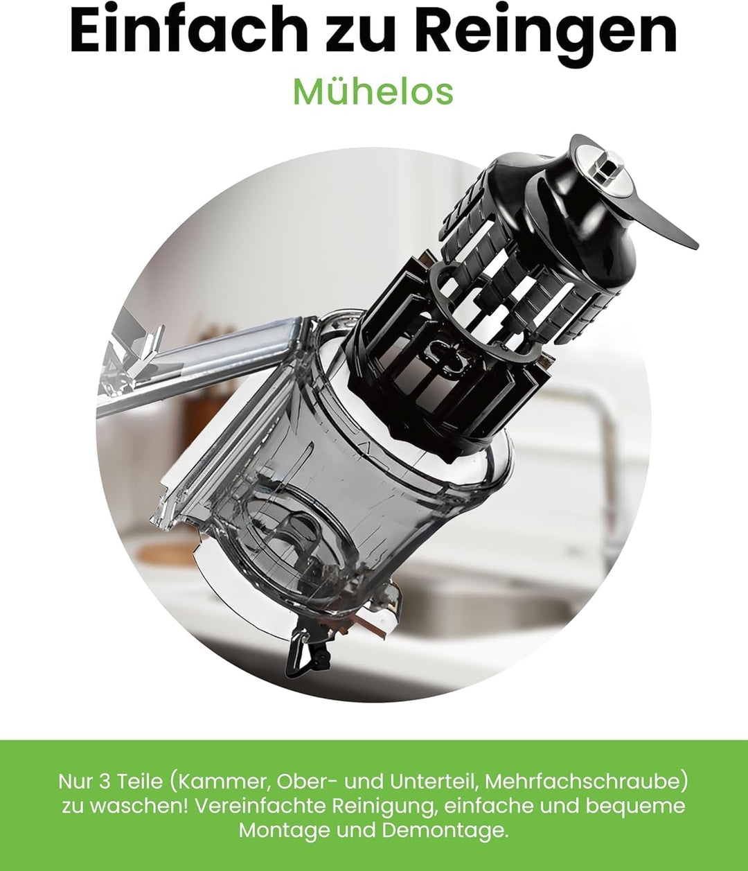 HUROM | H400 | Entsafter für Obst und Gemüse | Hurom Easy Clean H400 | Schneidschale | 150 Watt | BP