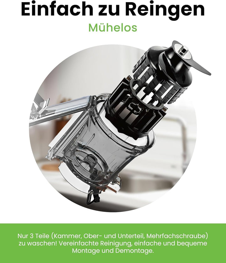 HUROM | H400 | Entsafter für Obst und Gemüse | Hurom Easy Clean H400 | Schneidschale | 150 Watt | BP