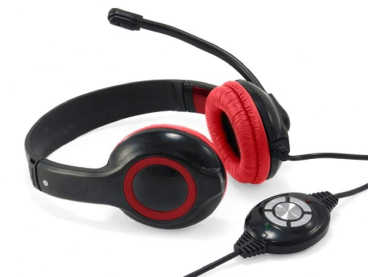 Conceptronic USB-Headset 2m Kabel USB2.0 Rot Rot Single, Rot Single