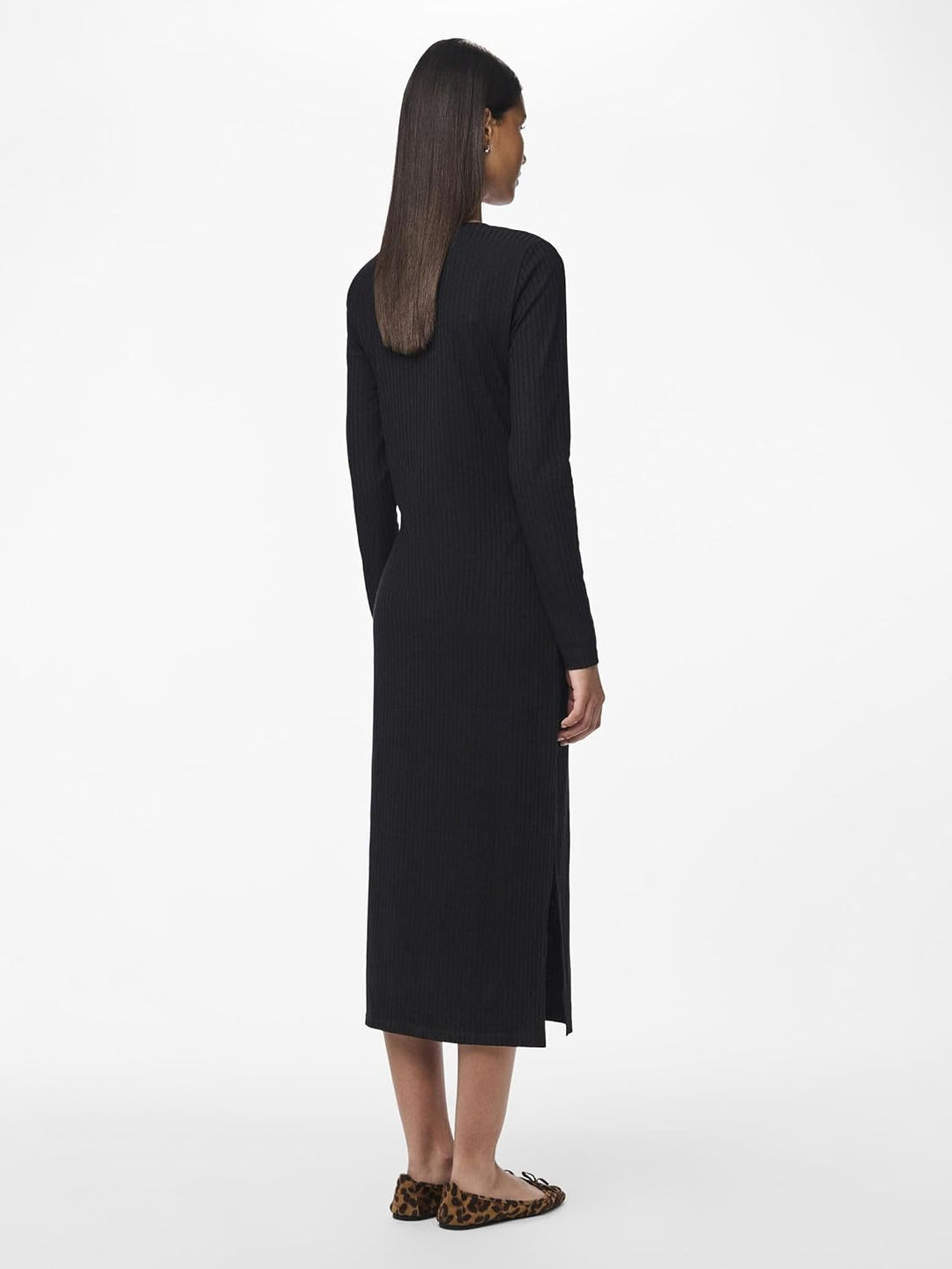 PIECES Female Midikleid PCKYLIE L Schwarz, L Schwarz